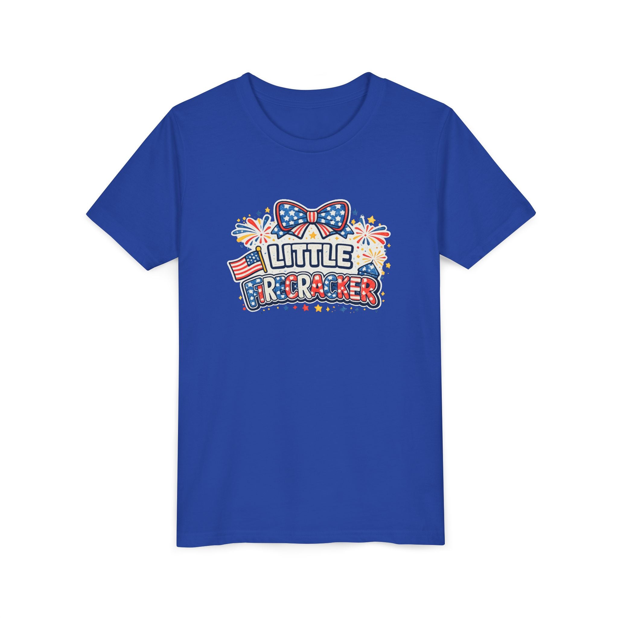 Kids Tee — "Little Firecracker" Patriotic 4th of July Shirt