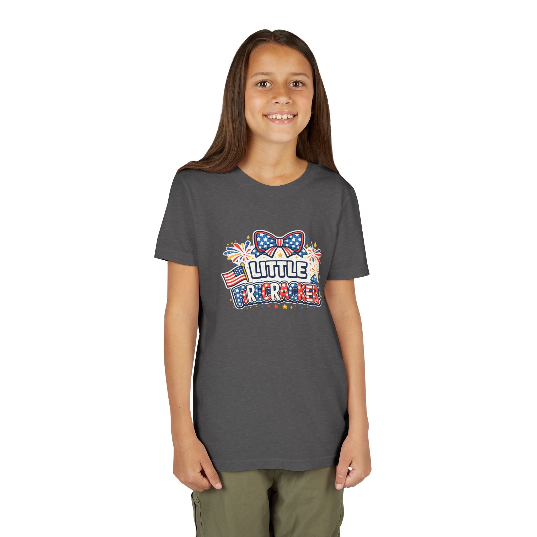 Kids Tee — "Little Firecracker" Patriotic 4th of July Shirt