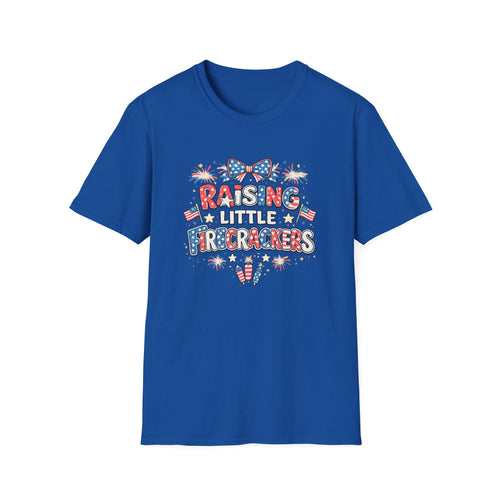 T-Shirt — "Raising Little Firecrackers" Patriotic Kids Mom 4th of July Tee
