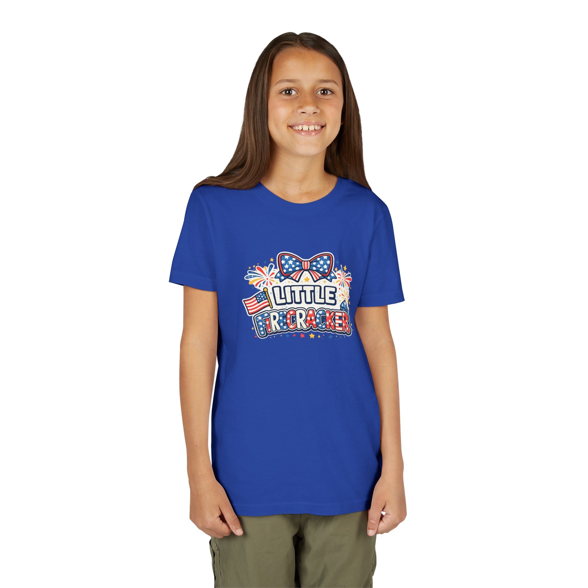Kids Tee — "Little Firecracker" Patriotic 4th of July Shirt