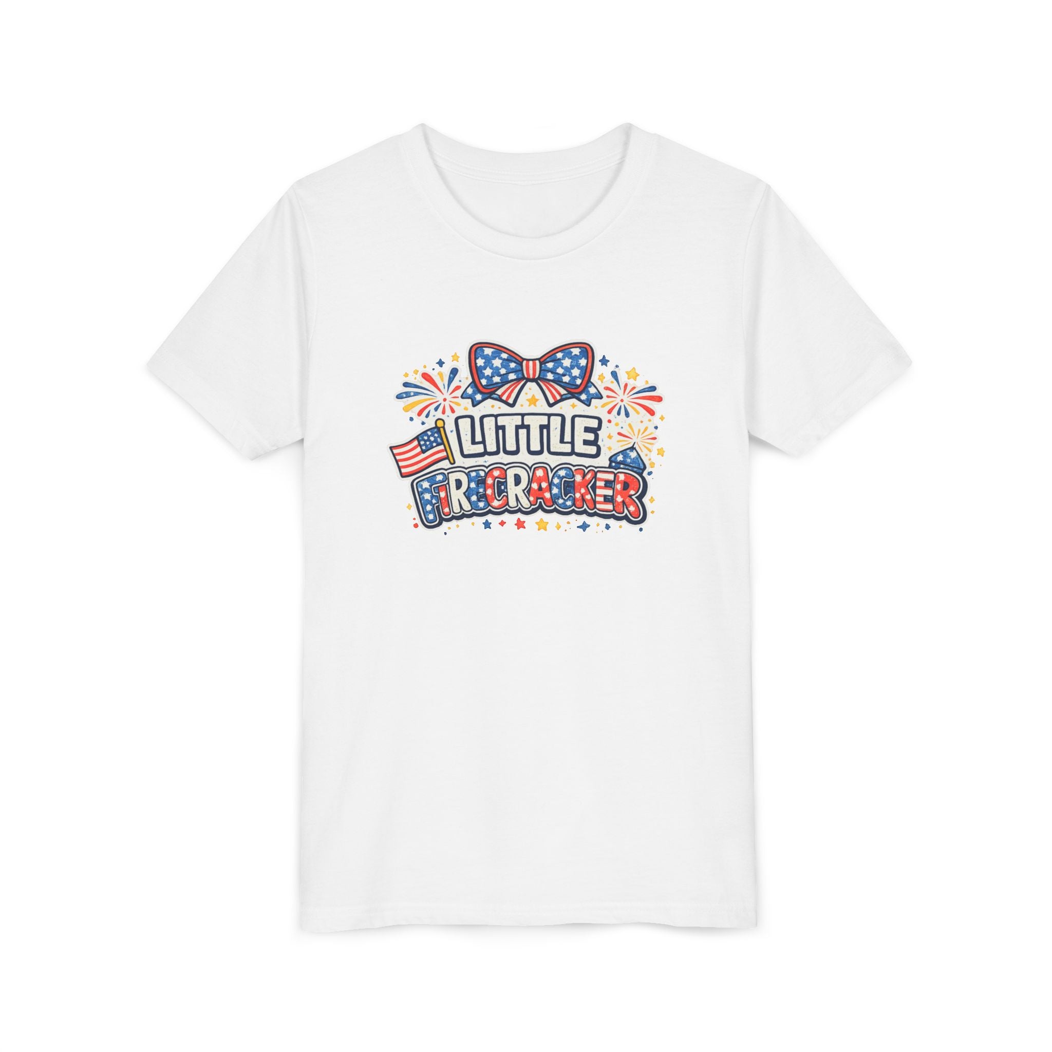 Kids Tee — "Little Firecracker" Patriotic 4th of July Shirt