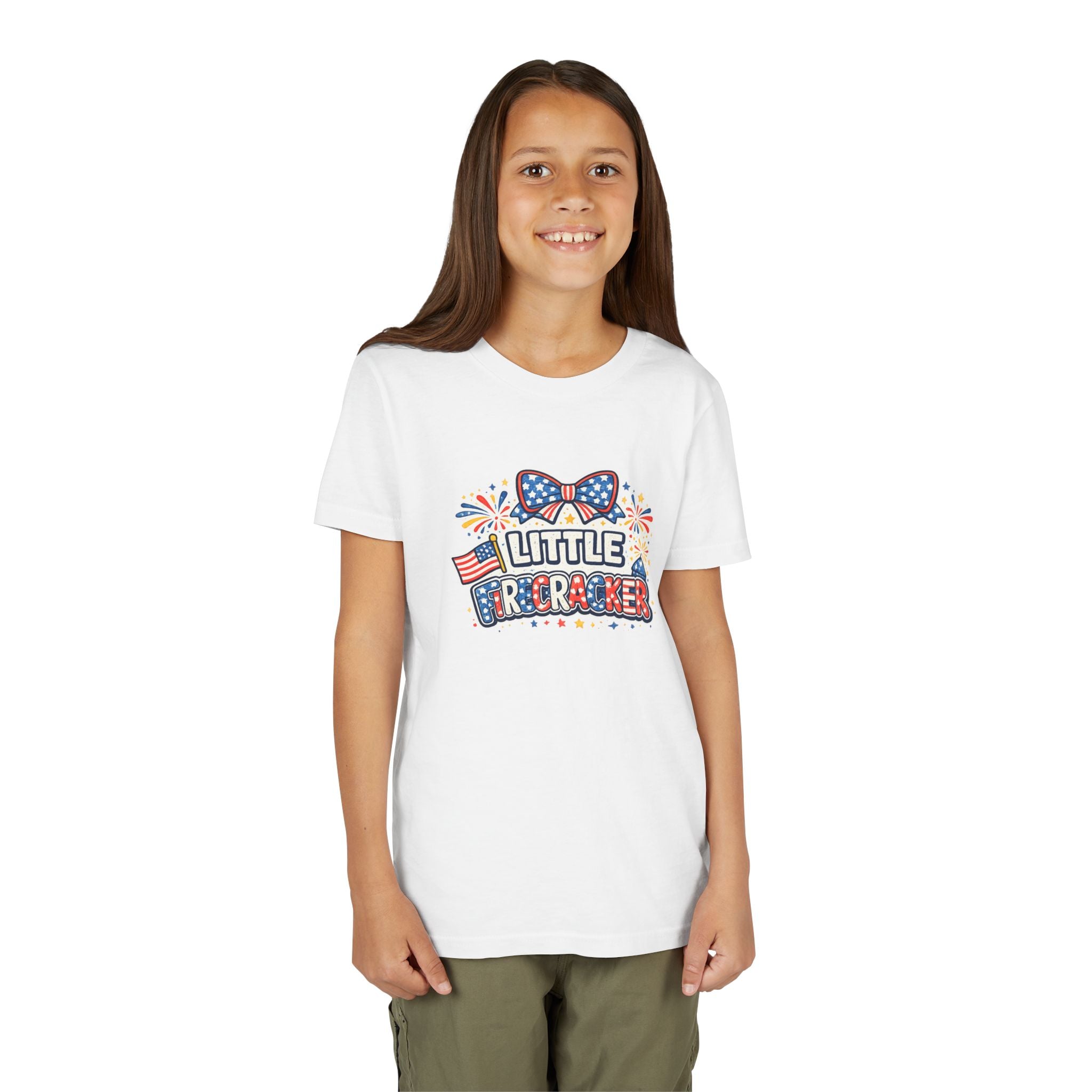 Kids Tee — "Little Firecracker" Patriotic 4th of July Shirt